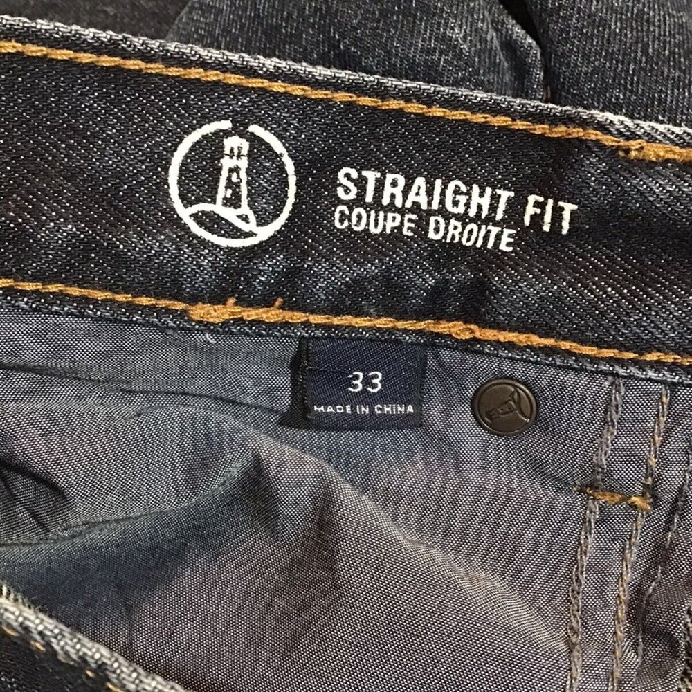 Lands' End Jeans for Men 33x31 Dark Rinse 100% Cotton Straight Fit-new w/o tags - Picture 2 of 7